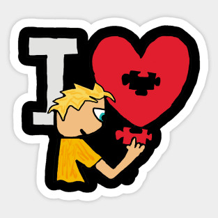 I Love Jigsaw Puzzles Sticker